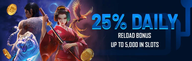 25% Slots Daily Reload Bonus